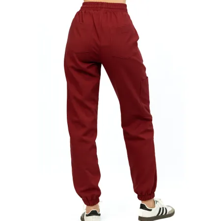 Spodnie medyczne SCRUBS MEDI TEDDY - LLEVANTI MERLOT SCRUB